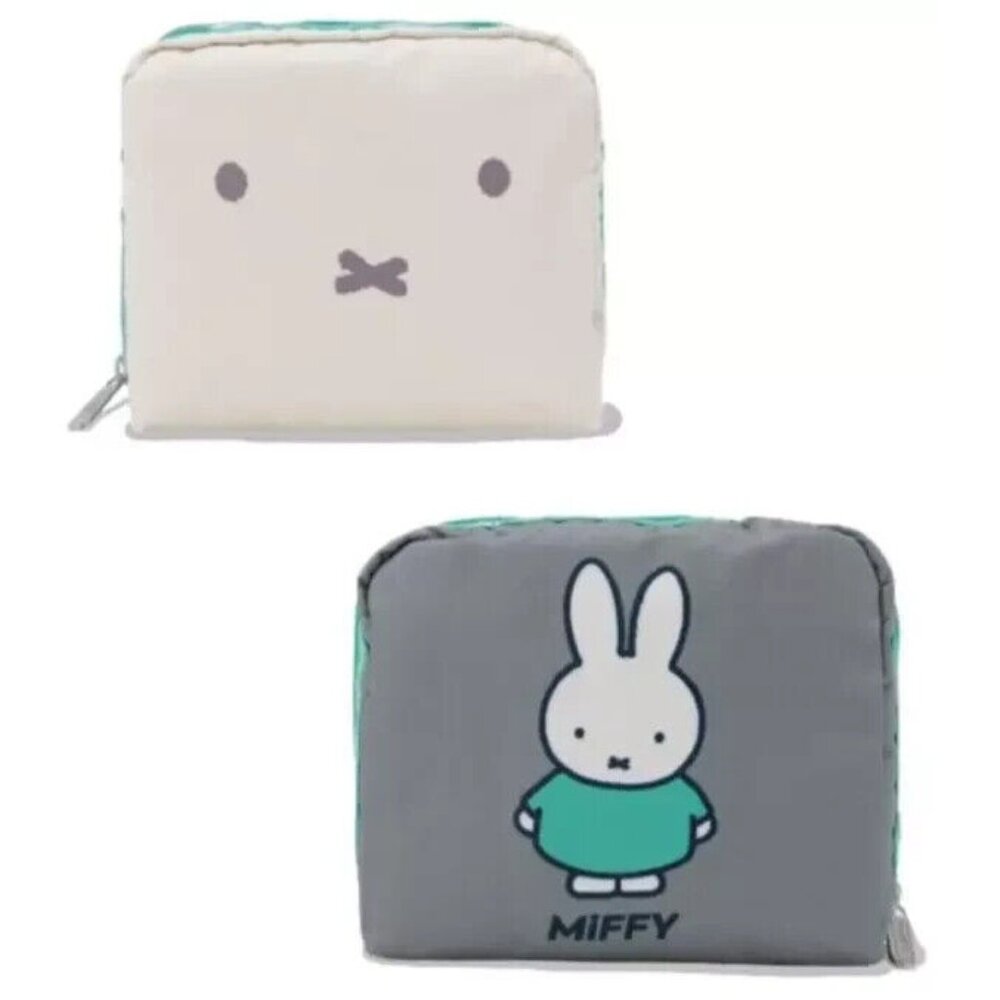 Lesportsac Dick Bruna Miffy SQUARE COSMETIC Wallet Makeup Bag Pouch Cute Gift